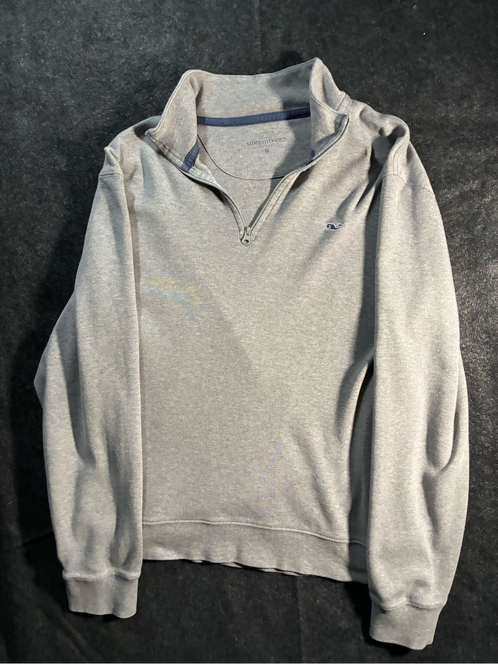 Vineyard Vines Men's Light Gray Quarter-Zip Pullover